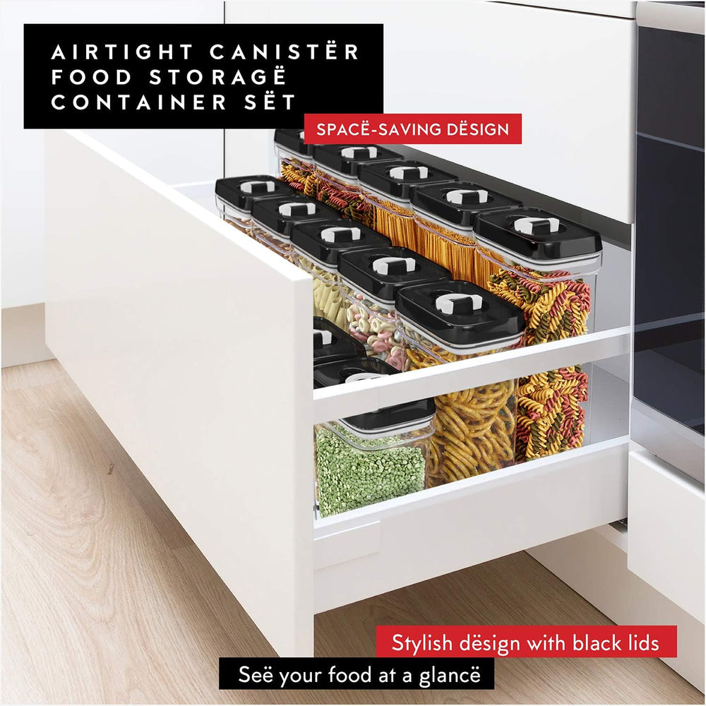 DWËLLZA KITCHEN Airtight Food Storage Containers with Lids – 4 Piece Set Air ...