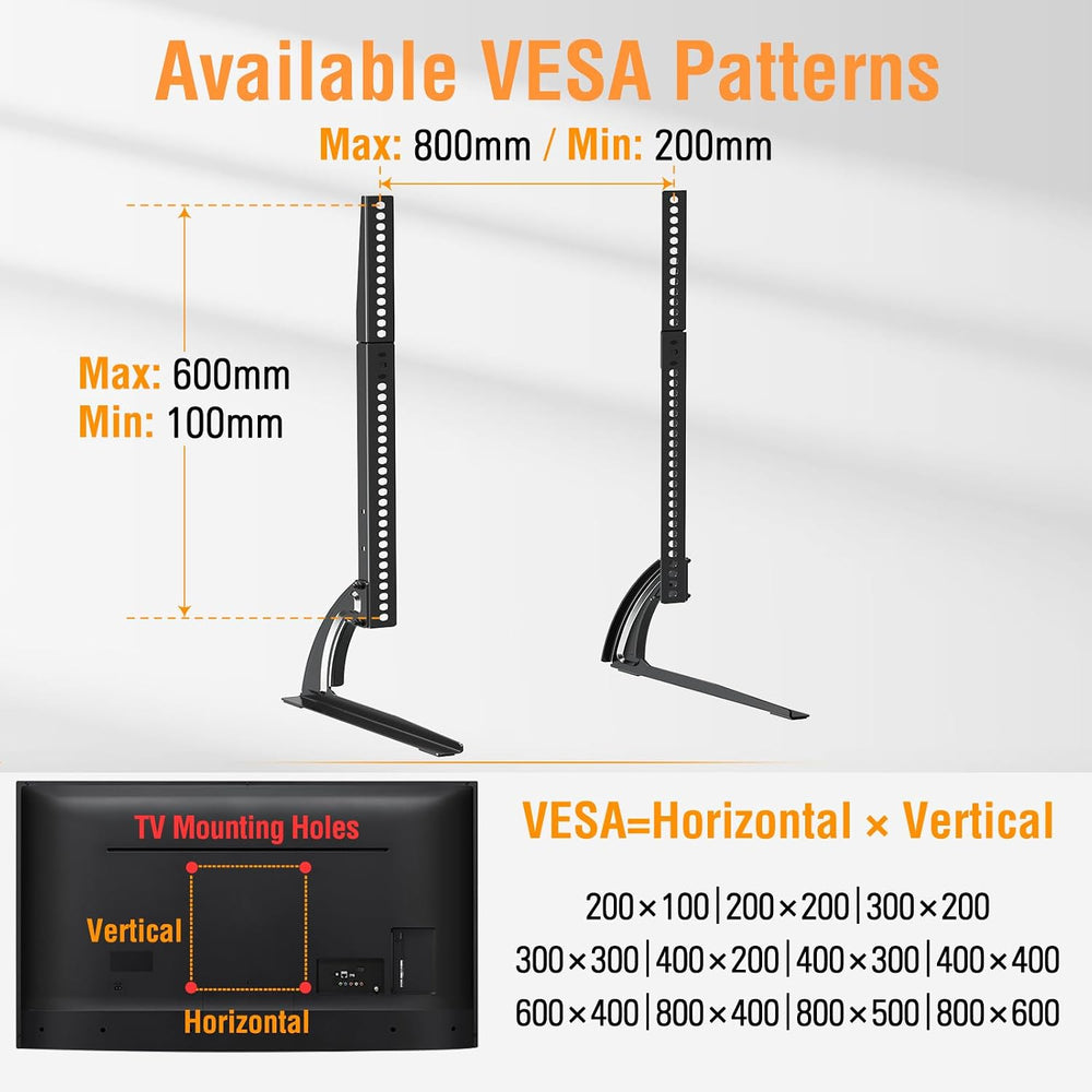 ELIVED Universal Table Top TV Stand for Most 32 to 70 inch LCD LED Plasma Fla...