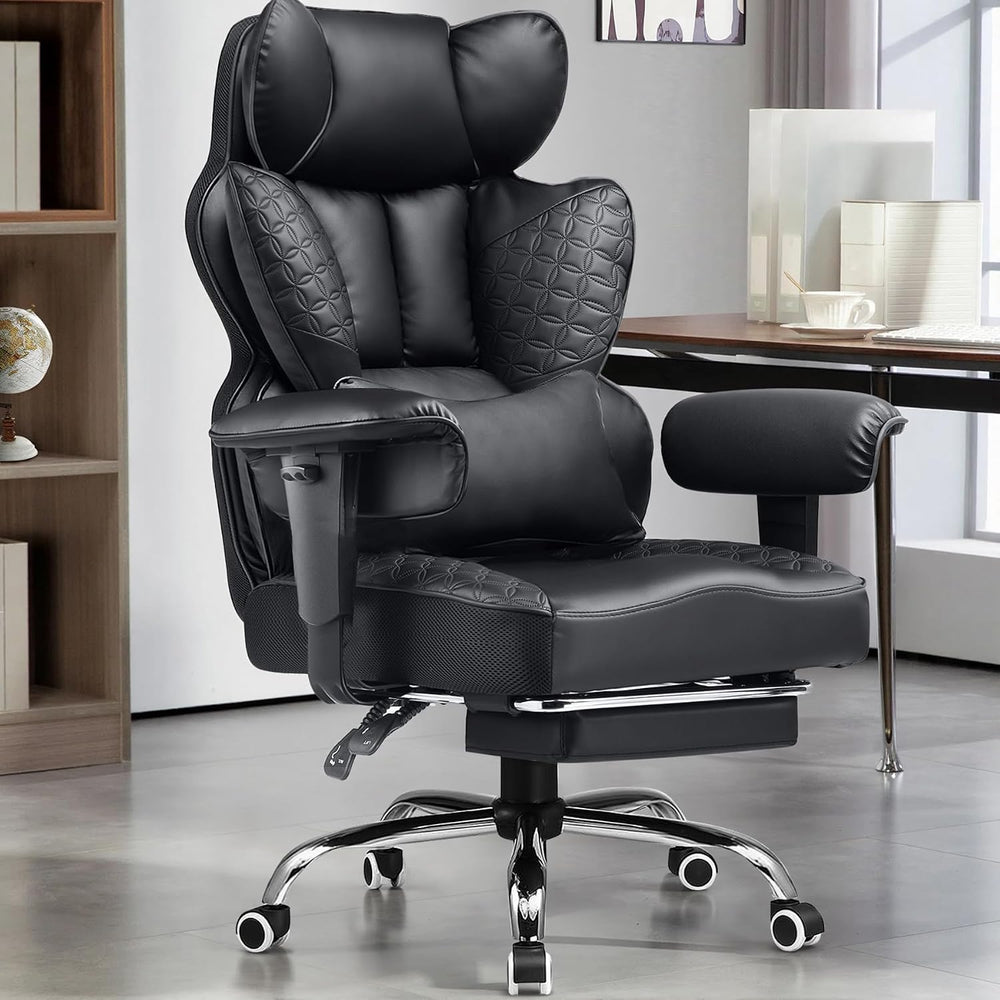 GTPLAYER Big and Tall Gaming Chair 400lbs Heavy Duty Office Chair with Foot R...