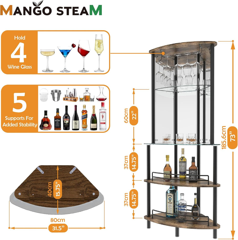 Mango Steam Contemporary Modern Home Entertainment Liquor Bar Catalina Table ...