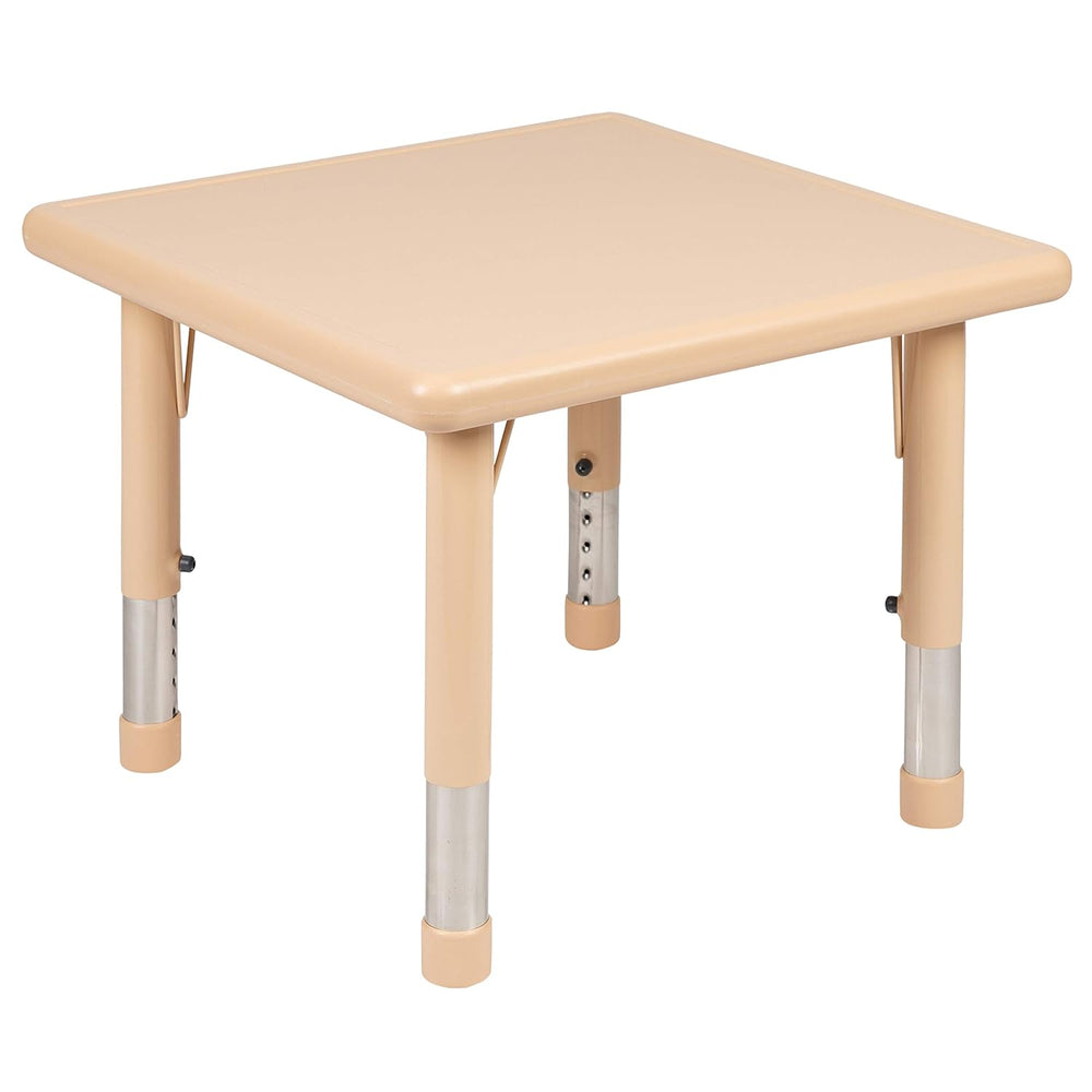 EMMA + OLIVER 24" Square Natural Plastic Height Adjustable Activity Tabl...