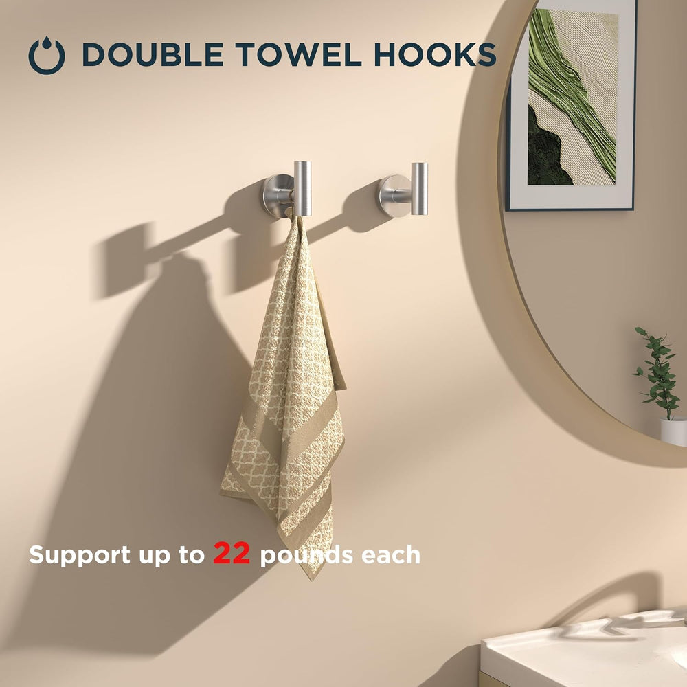 FORIOUS Bathroom Accessories Set, 4-Piece Bathroom Hardware Set