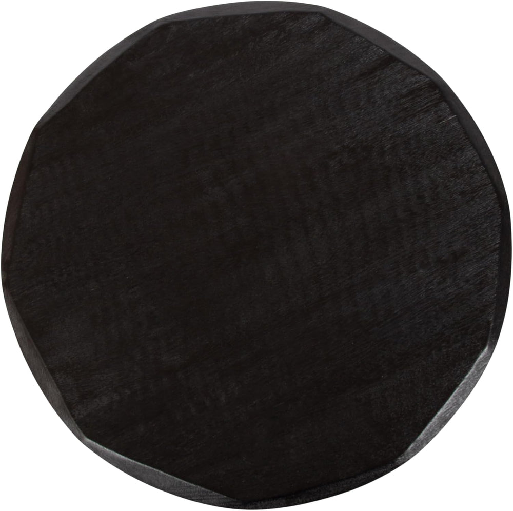 Kate and Laurel Tavares Modern Wooden Round Side Table, 18 x 18 x 20, Black, ...