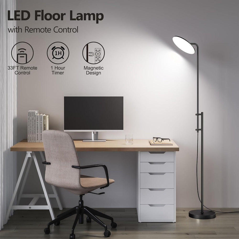 SUNMORY 32W/3000LM Bright Floor Lamp, Tall Standing Lamps for Living Room