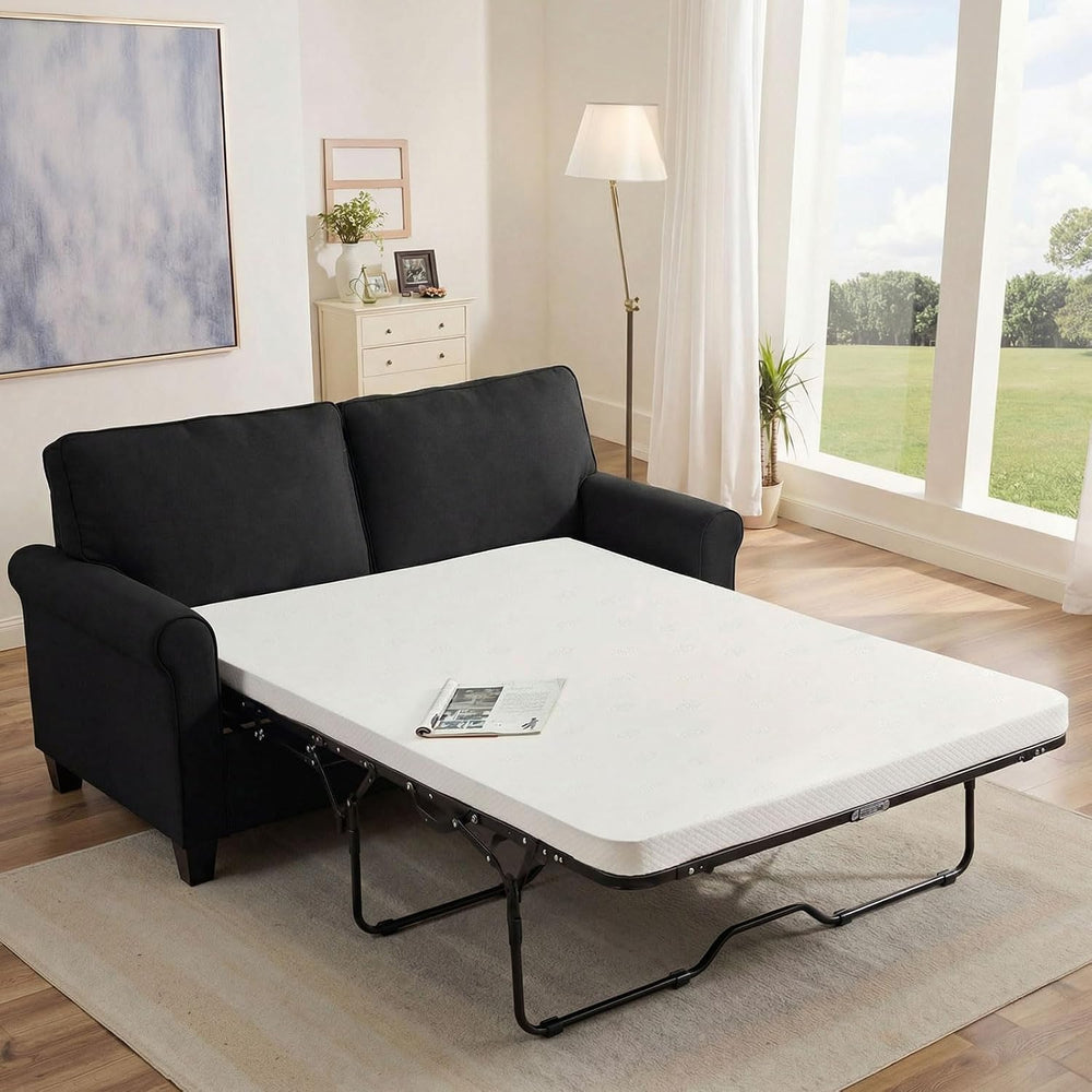 Pull Out Sofa Bed with Mattress, 57" Convertible Sofa Bed Loveseat, Twin...
