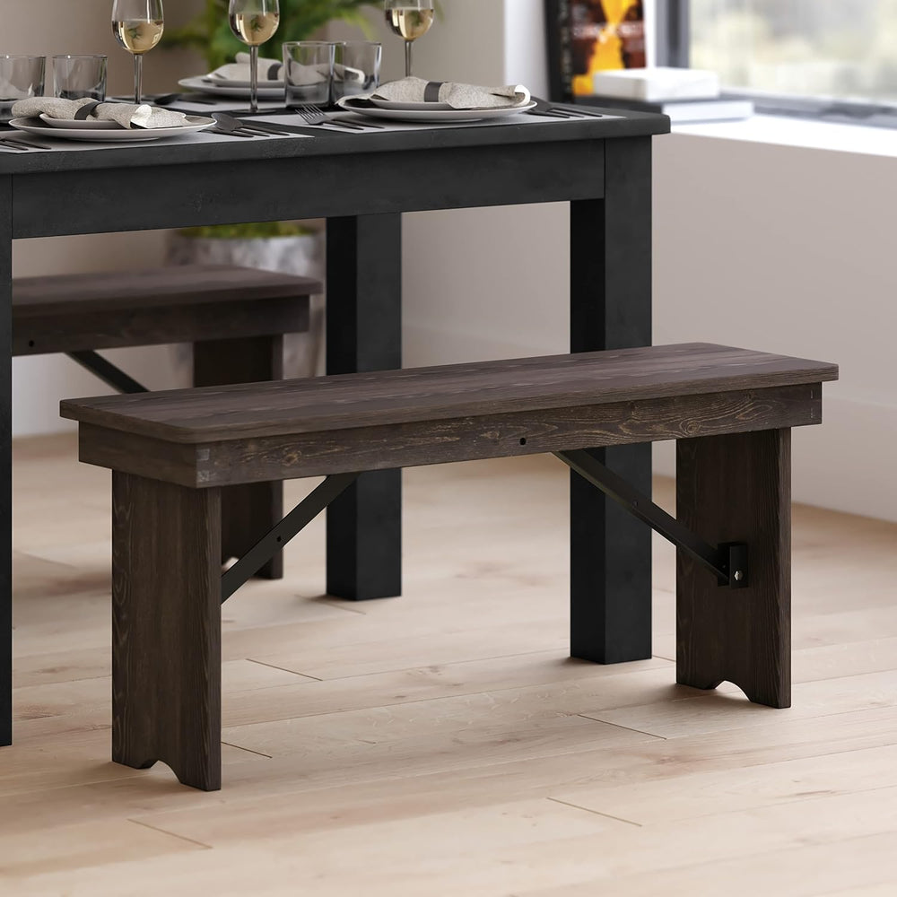 Taylor & Logan Ingles 40'' x 12'' Mahogany Solid Pine Fol...