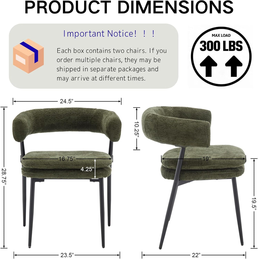 EALSON Upholstered Dining Chairs Set of 4 Modern Fabric Dining Room Chairs wi...