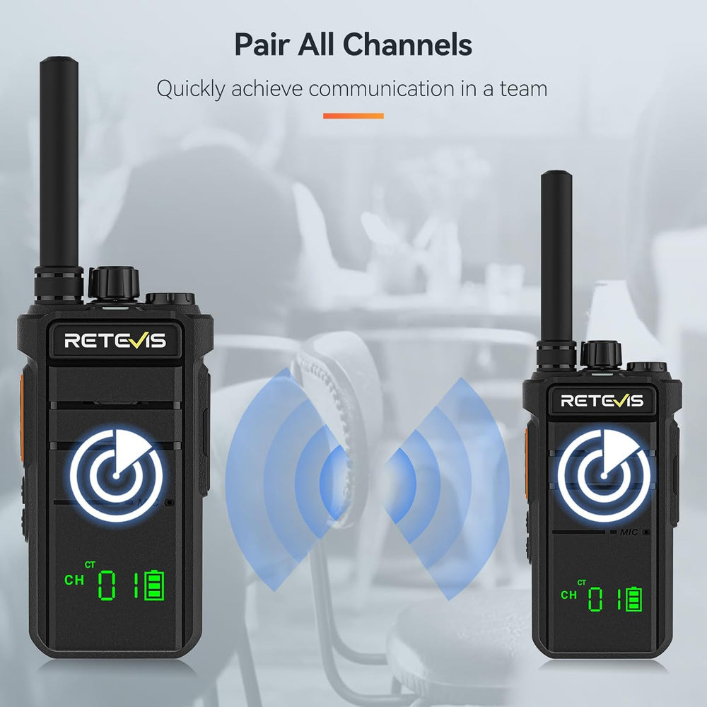 Retevis RB26H 2 Way Radio Long Range, Walkie Talkies with Earpiece, 10-Pack