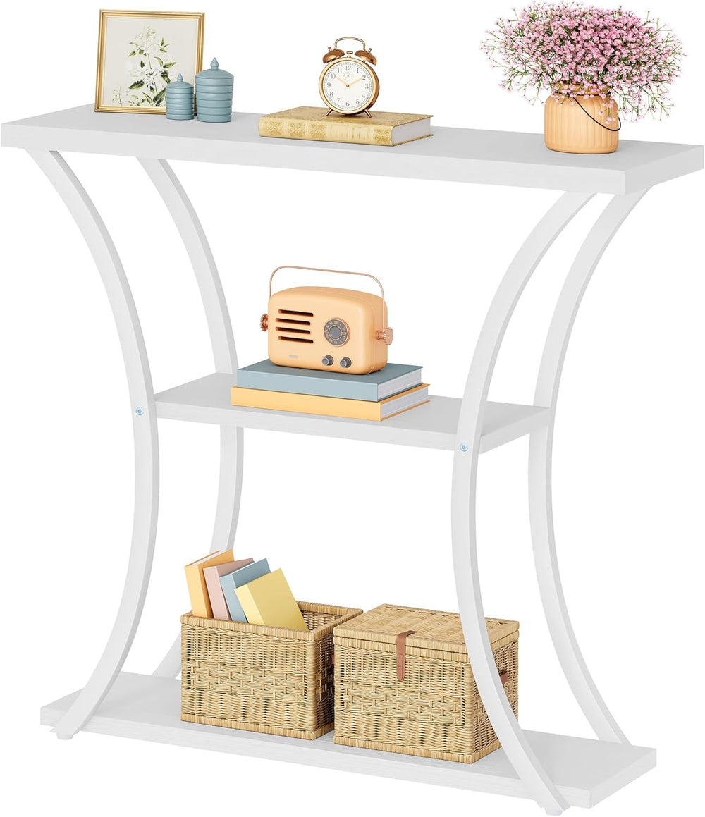 Hoctieon 3 Tier Console Table with Open Wood Shelves, Decorative Entryway Tab...