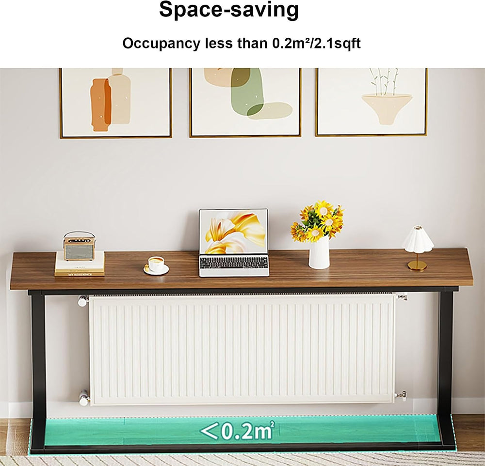 Over Radiator Shelf, Long Radiator Side Table, Sofa Table Behind Couch for Ho...