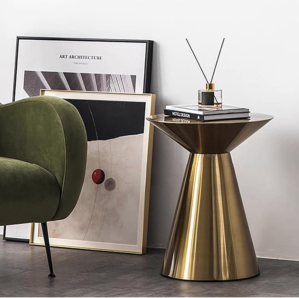Modern Coffee Table Metal Tea Table,Luxury Sofa Side Table Corner Table,Round...