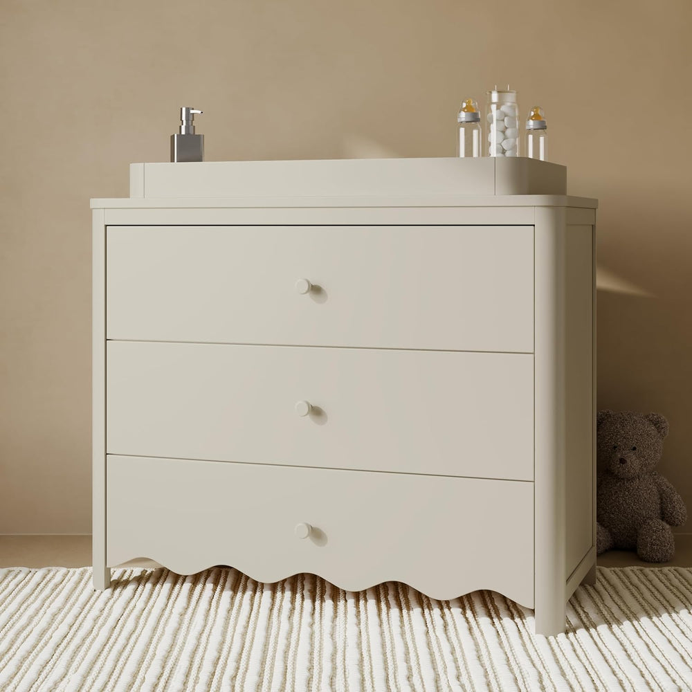 Storkcraft Casablanca 3 Drawer Chest with Changing Topper, Frosted Oat
