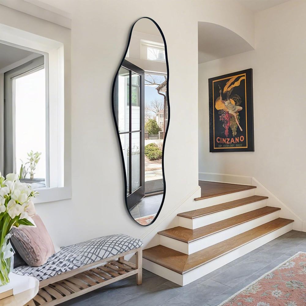 Irregular Mirror Full Length, 63"x22.5" Large Asymmetrical Wall Mir...