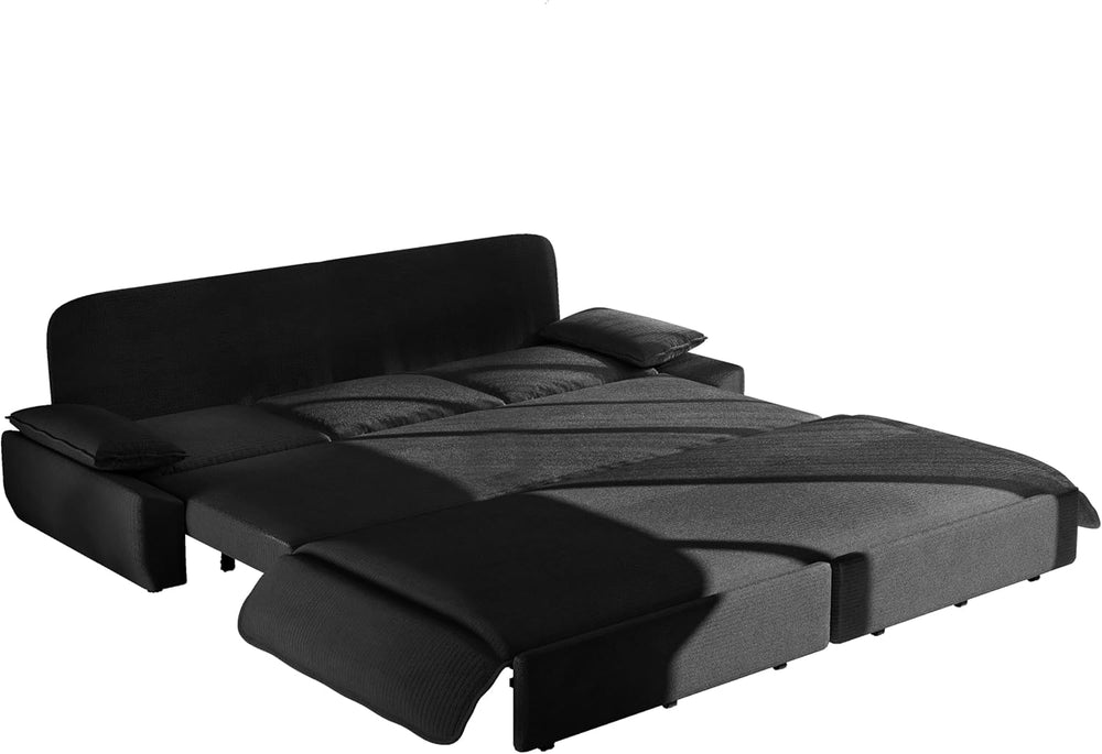 94.5" Pull Out Couch King Size, Futon Sofa Bed, 3-in-1 Convertible Sleep...