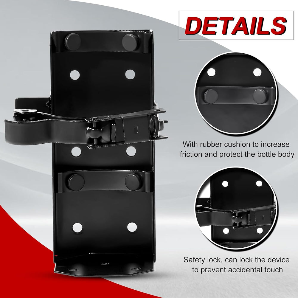 Zonon Fire Extinguisher Wall Mount Metal Bracket, Fe-5, Black, 1 Pcs