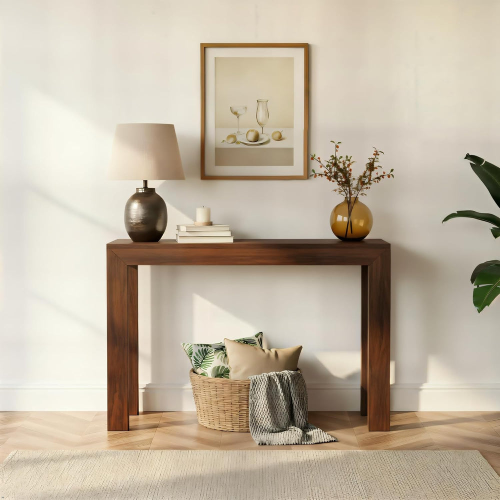Plank+Beam Modern Console Table, 46 Inch, Walnut