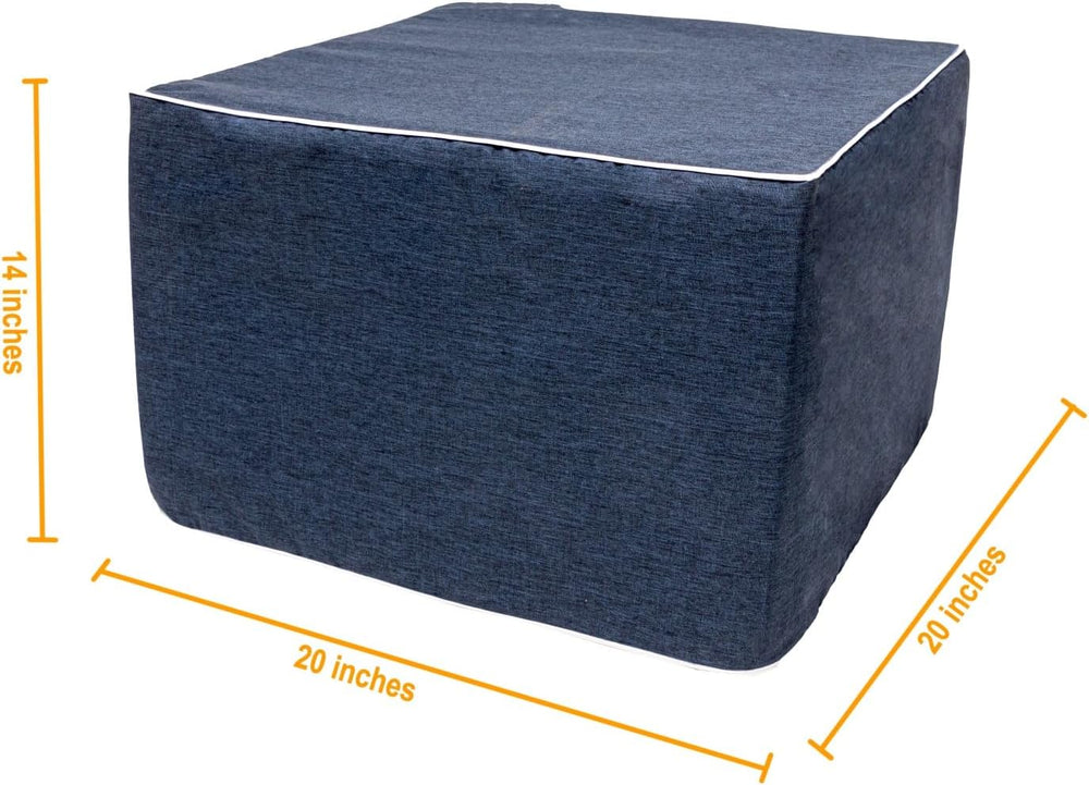 Outdoor Ottoman 20x20x14 Inches Outdoor Square Ottomans for Patio Modern Ligh...