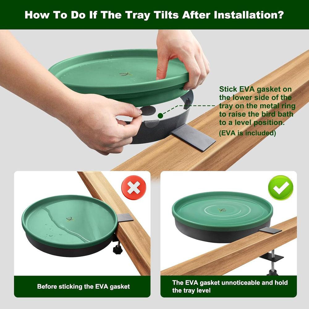 Heated Bird Bath, 3 Easy Ways to Mount Heavy Duty Metal Pedestal Detachable B...