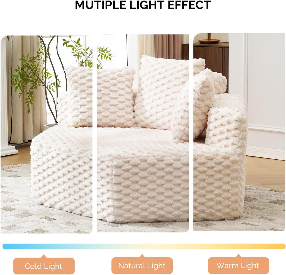 VINGLI Hexagon Boneless Chair, Modern Modular Chaise Lounge Sofa Bed, Corner ...