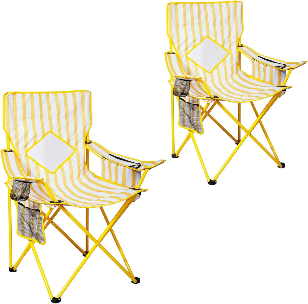 Nazhura 2 Pack Outdoor Camping Chairs Folding/Foldable/Portable with Cooler P...
