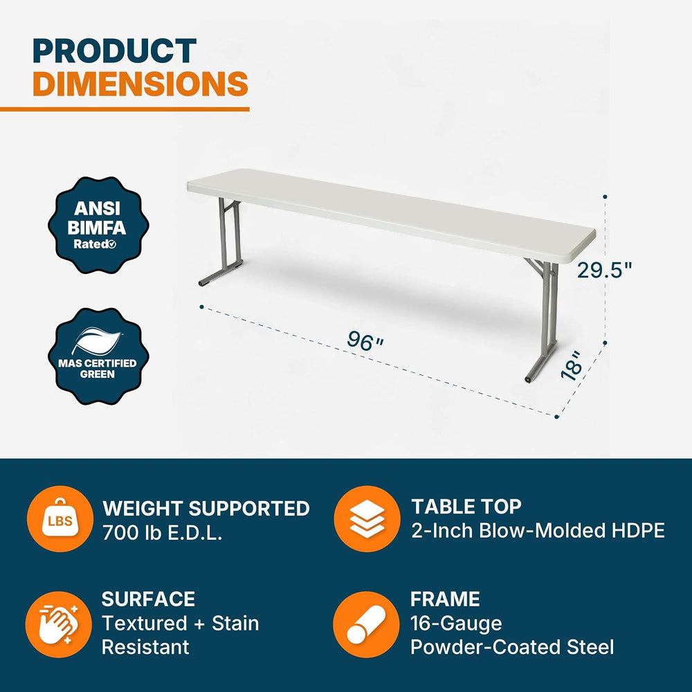 OEF Furnishings OEFBT-SEM1896 Commercial-Grade Premium Industrial Seminar Fol...
