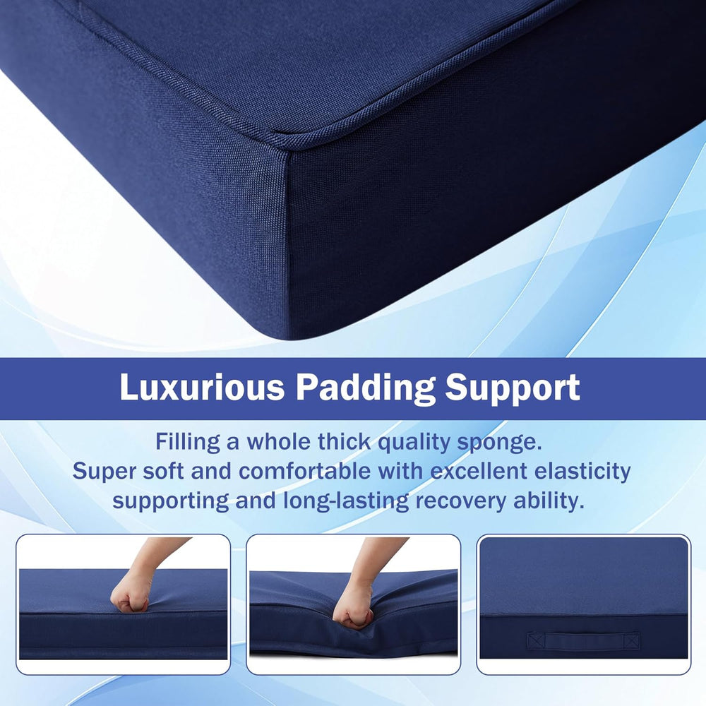 IASEAHK Patio Chair Cushions, 18.5" x 16" x 3" Outdoor Chair C...