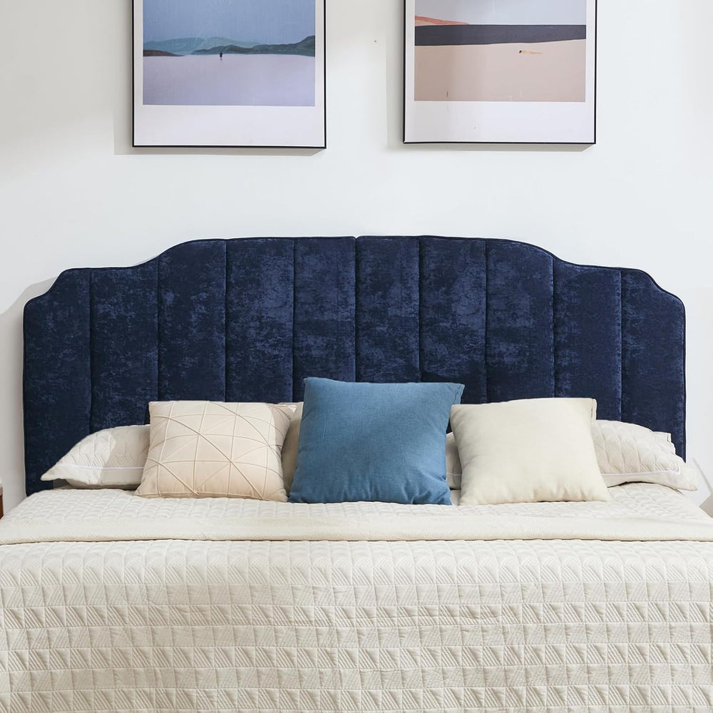 Queen Size Headboard Only, Dark Blue Upholstered Headboards