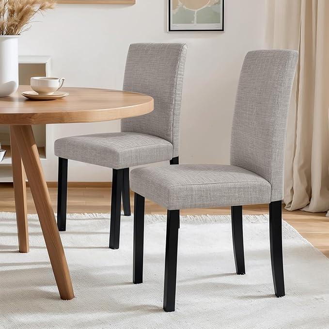 CHUN YI Upholstered Dining Chairs Set of 4, Fabric Dining Room Chairs with So...