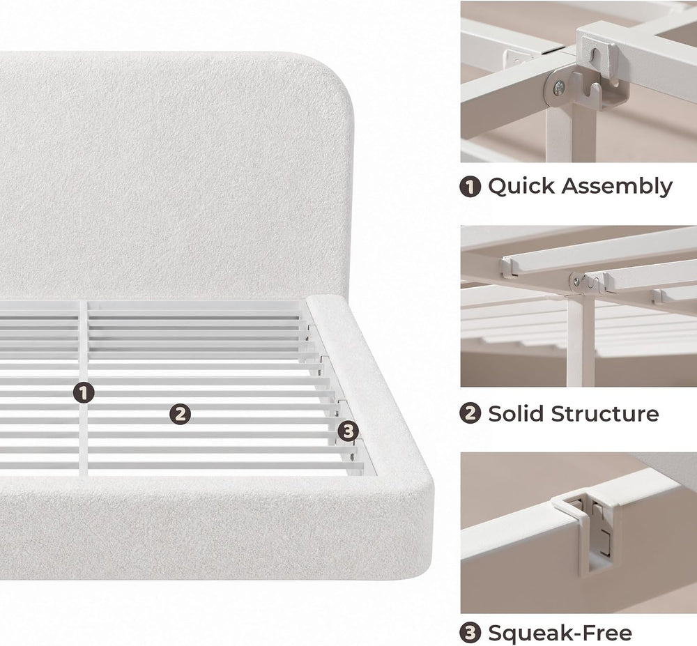 RECCI Airframe Bread Queen Curved Cloud Platform Bed Frame