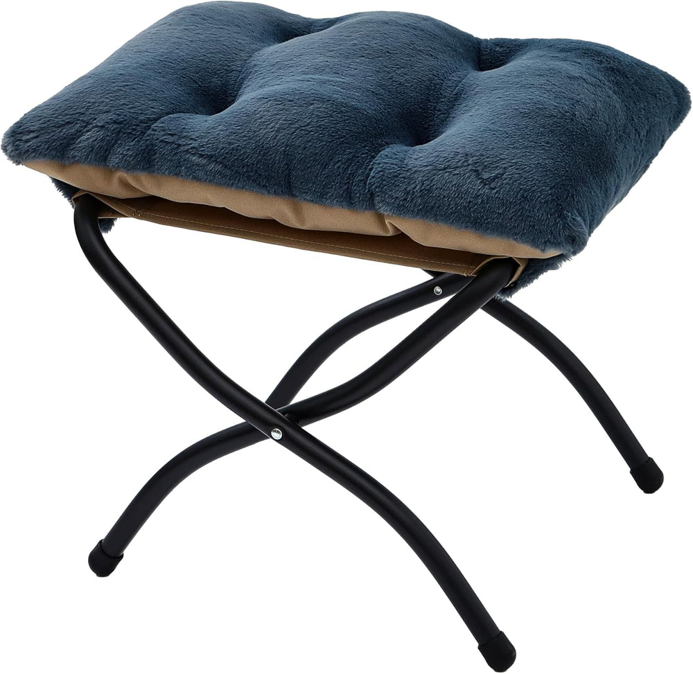 15"(H) Folding Ottoman, Foldable Footrest Stool, Portable Small Foot Sto...