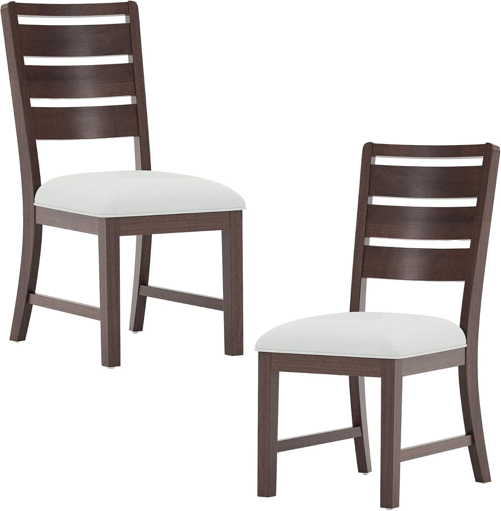 COLAMY Wooden Dining Chairs Set of 2, Farmhouse Upholstered Dining Room Chair...