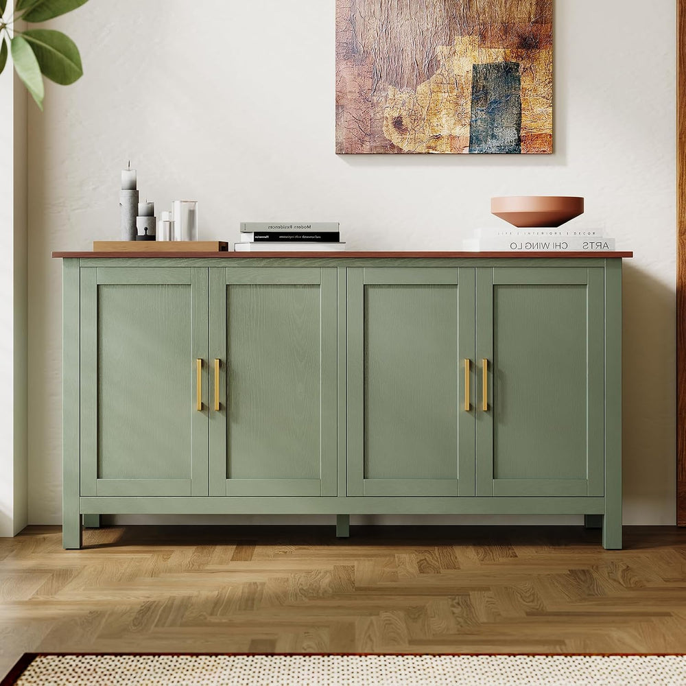 ARTPOWER 60" Sideboard Buffet Cabinet with Storage, Credenza Green