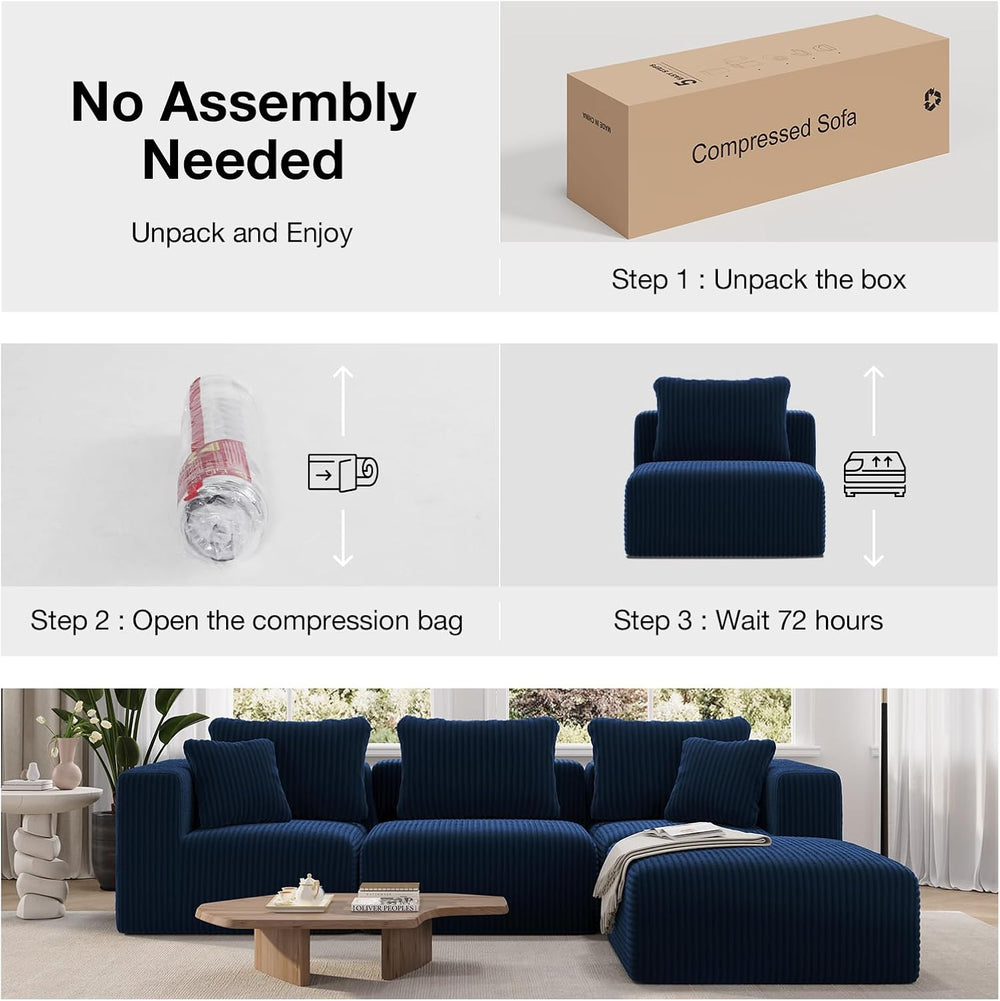 Novilla Modular Sectional Sofa, Modern Cloud Sectional Couch with Smarts Coil...