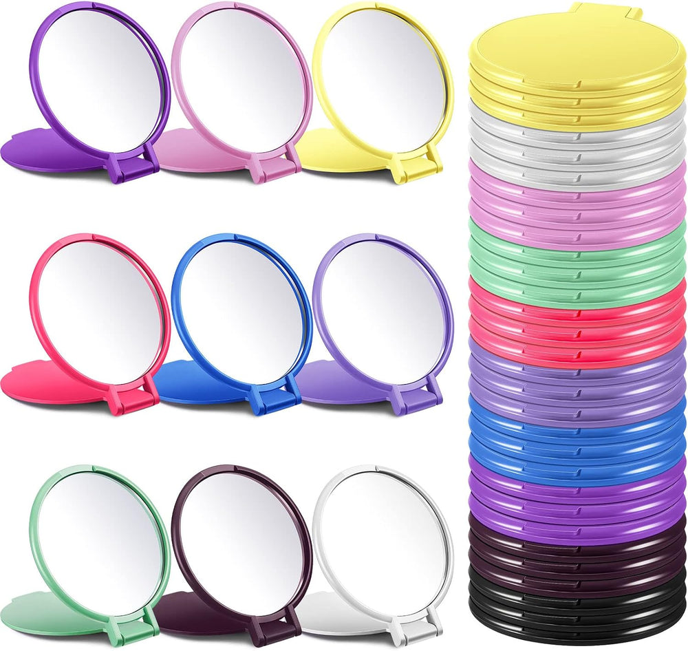Thyle 300 Pcs Compact Mirror Bulk, Pocket Mini Folding Round Makeup Mirror fo...