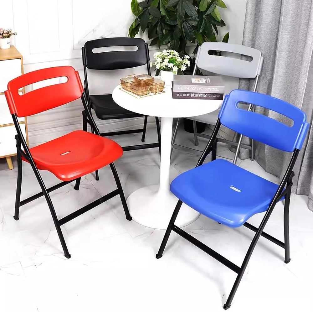 Folding Chairs, Portable Stacking Indoor Outdoor Seating for Home, Yard, Gard...