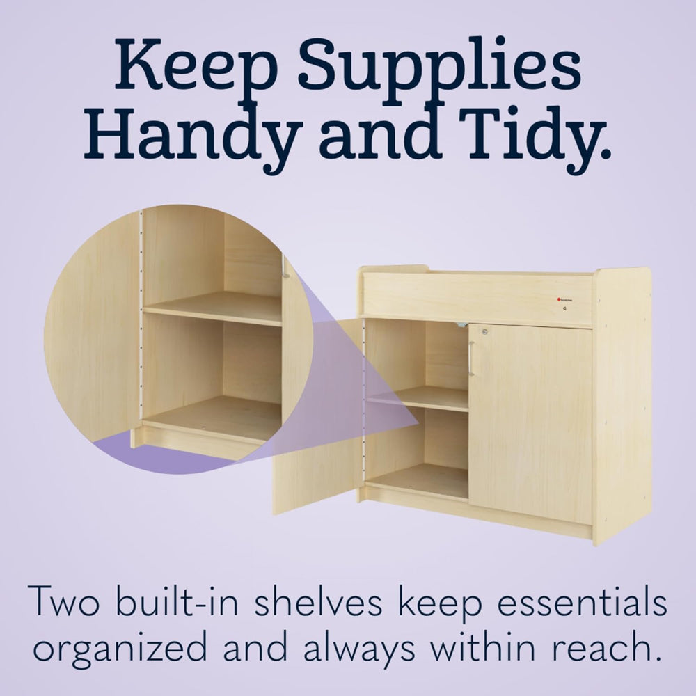 Foundations SafeSwing Daycare Changing Table, Formerly SafetyCraft, Natural