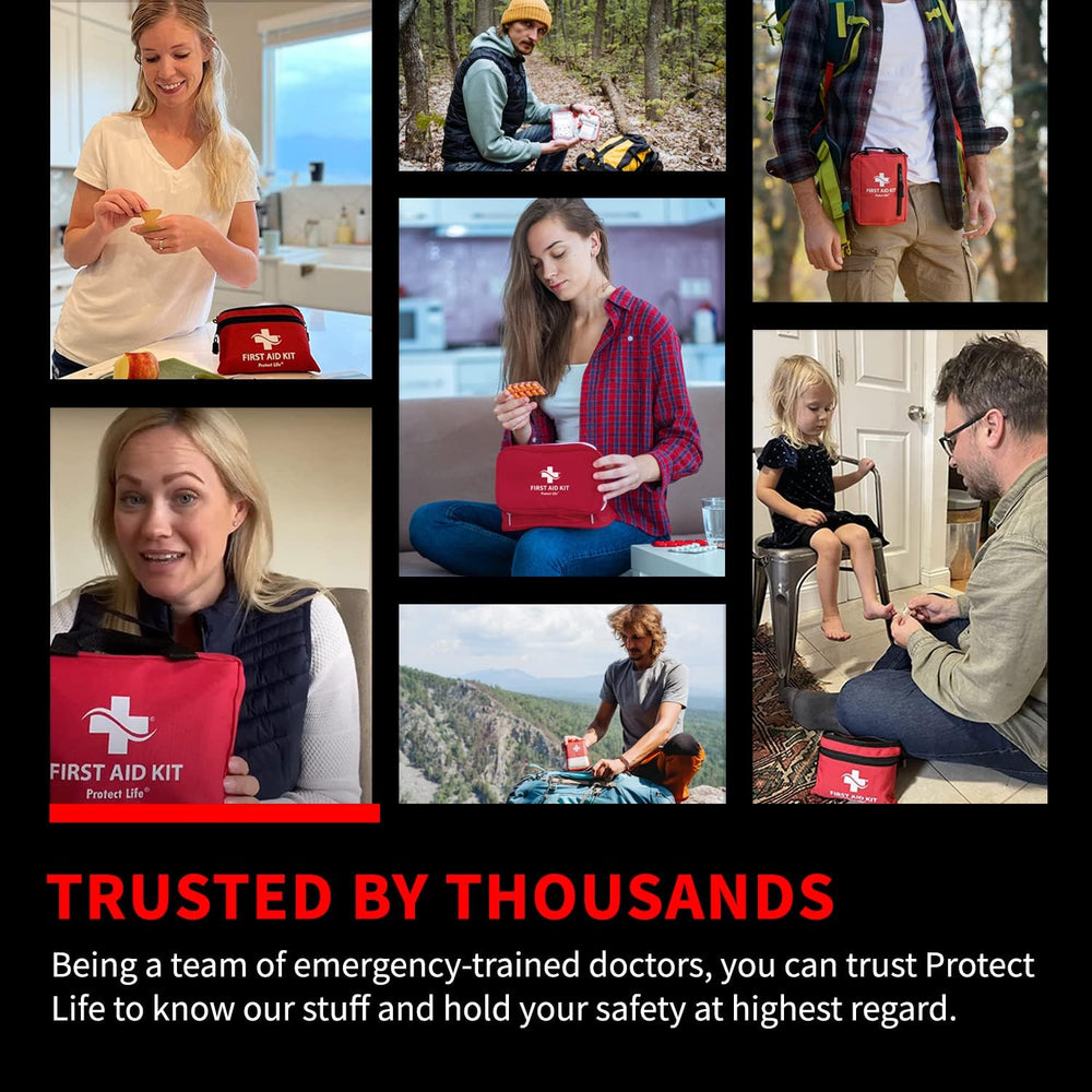 Protect Life First Aid Kit for Home & Business, 250 Pcs