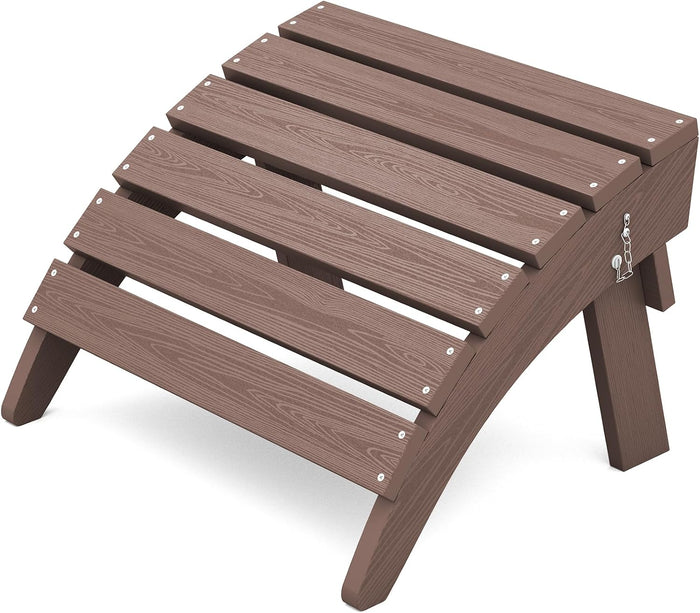 KINGYES Folding Adirondack Ottoman for Adirondack Chair, Coffee