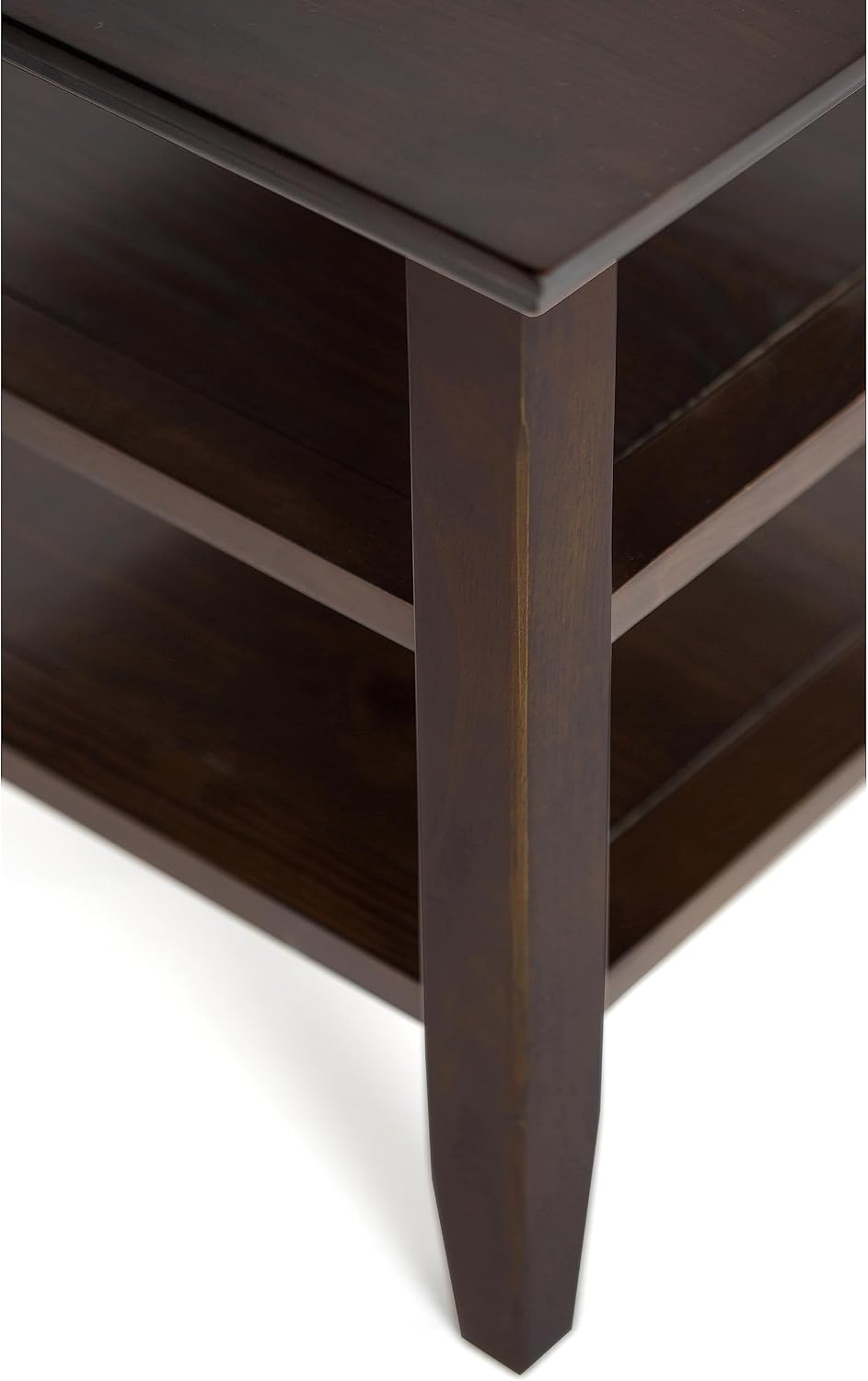SIMPLIHOME Acadian Solid Wood 14 inch Wide Transitional-Style Narrow Side Tab...