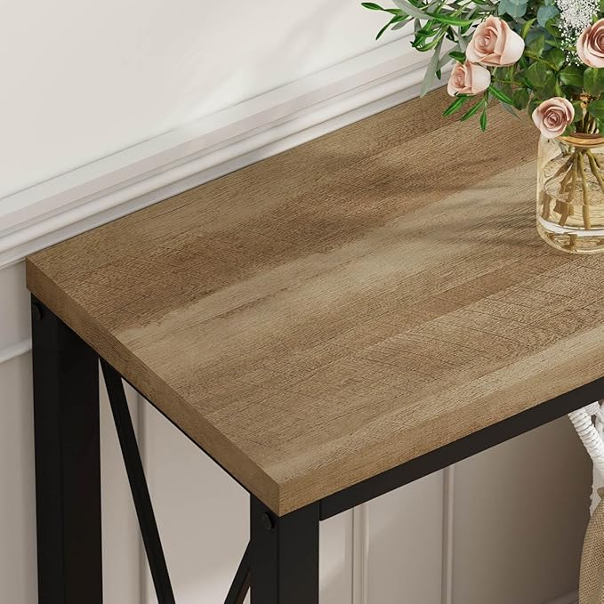 BON AUGURE Farmhouse Entryway Table, Sofa Console Table Behind Couch for Livi...