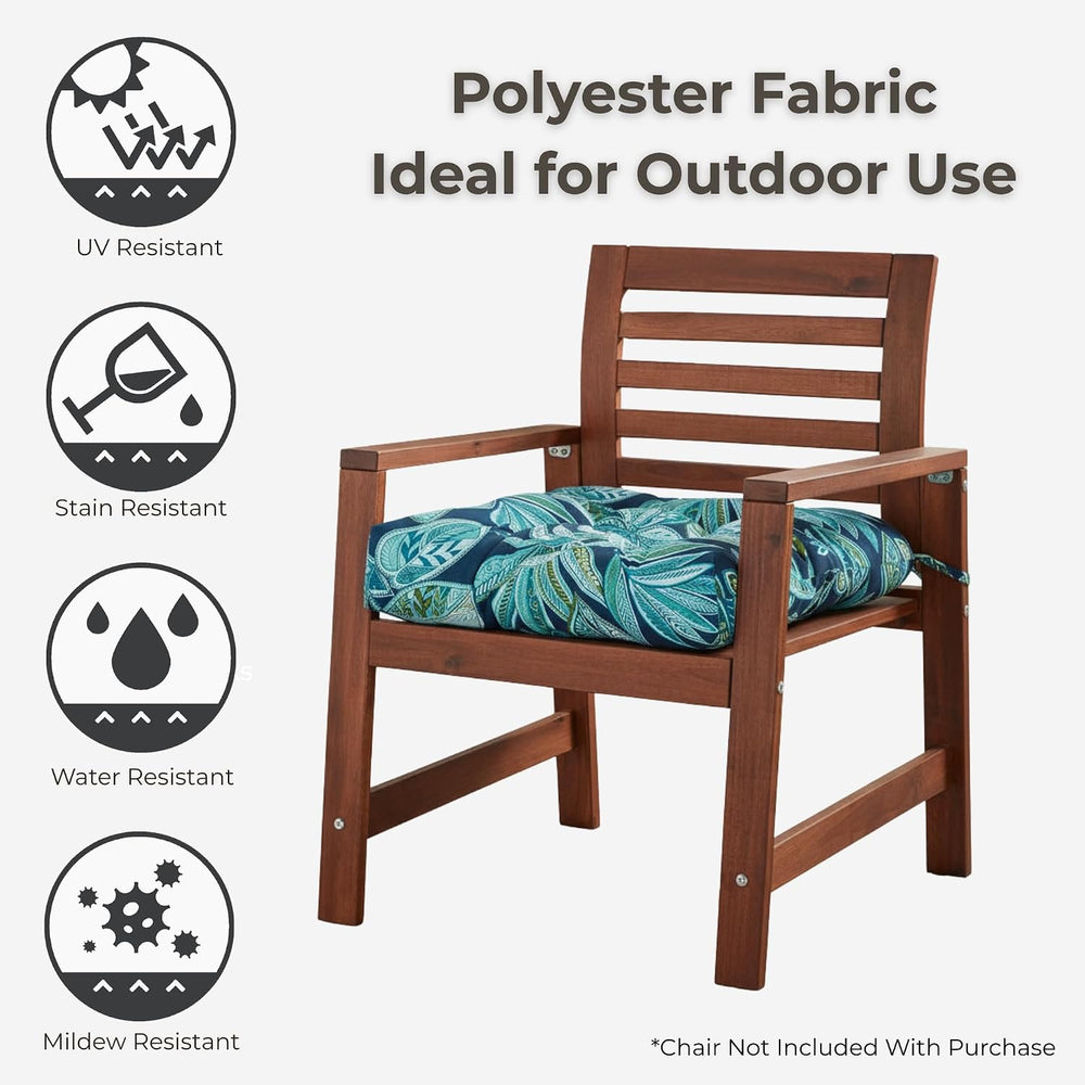 20x20 Square Tufted Outdoor Seat Cushion, Reversible Patio Chair Cushion with...