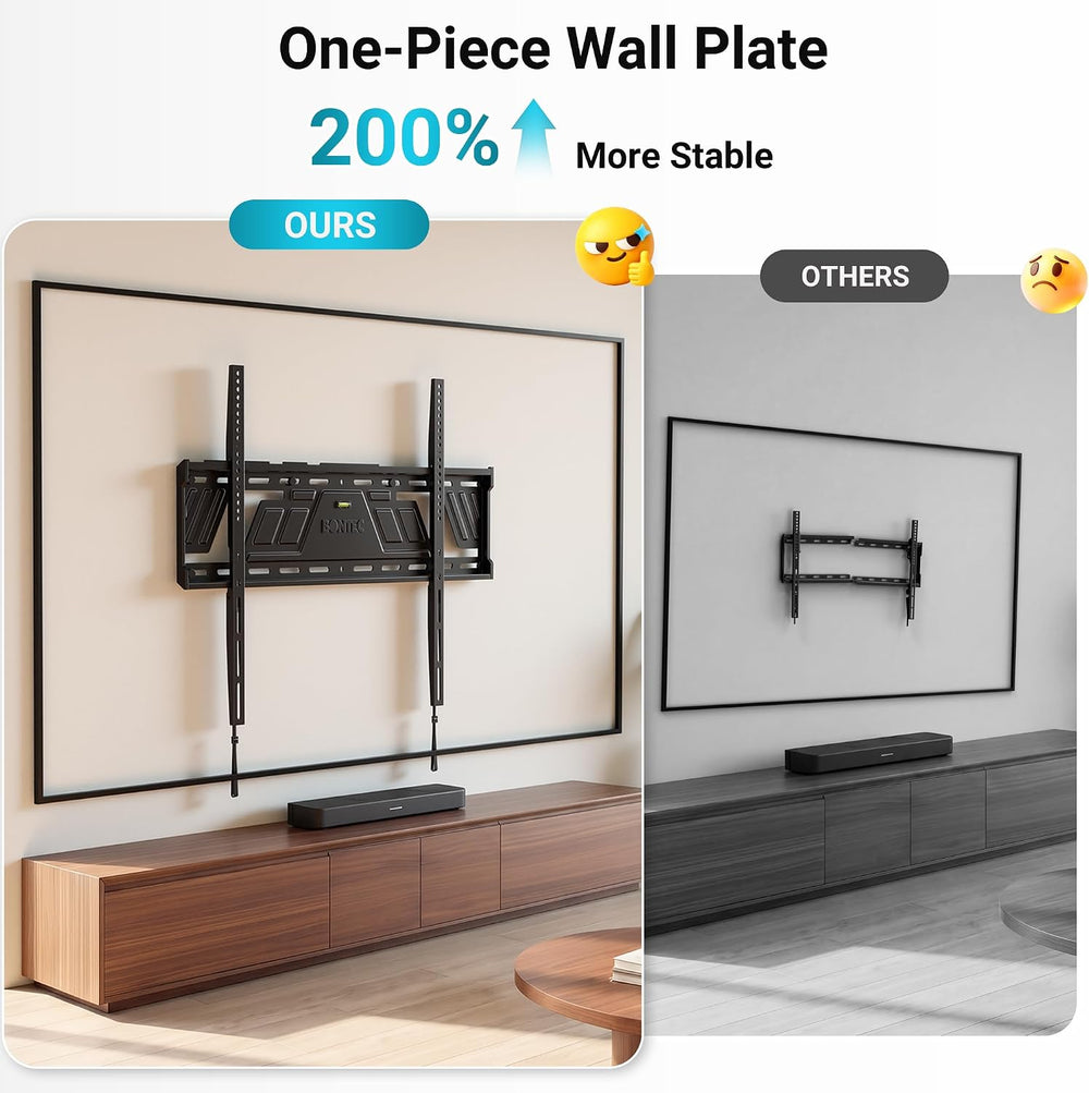 BONTEC Heavy Duty Fixed TV Wall Mount, 43-100 Inch TVs, Max VESA 800x600mm | ...