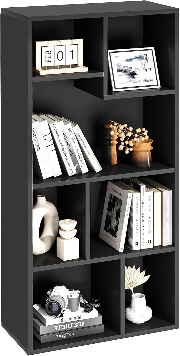VECELO 42 Inch High Bookcase, 4-Tier Modern Storage Cabinet with Height Diffe...