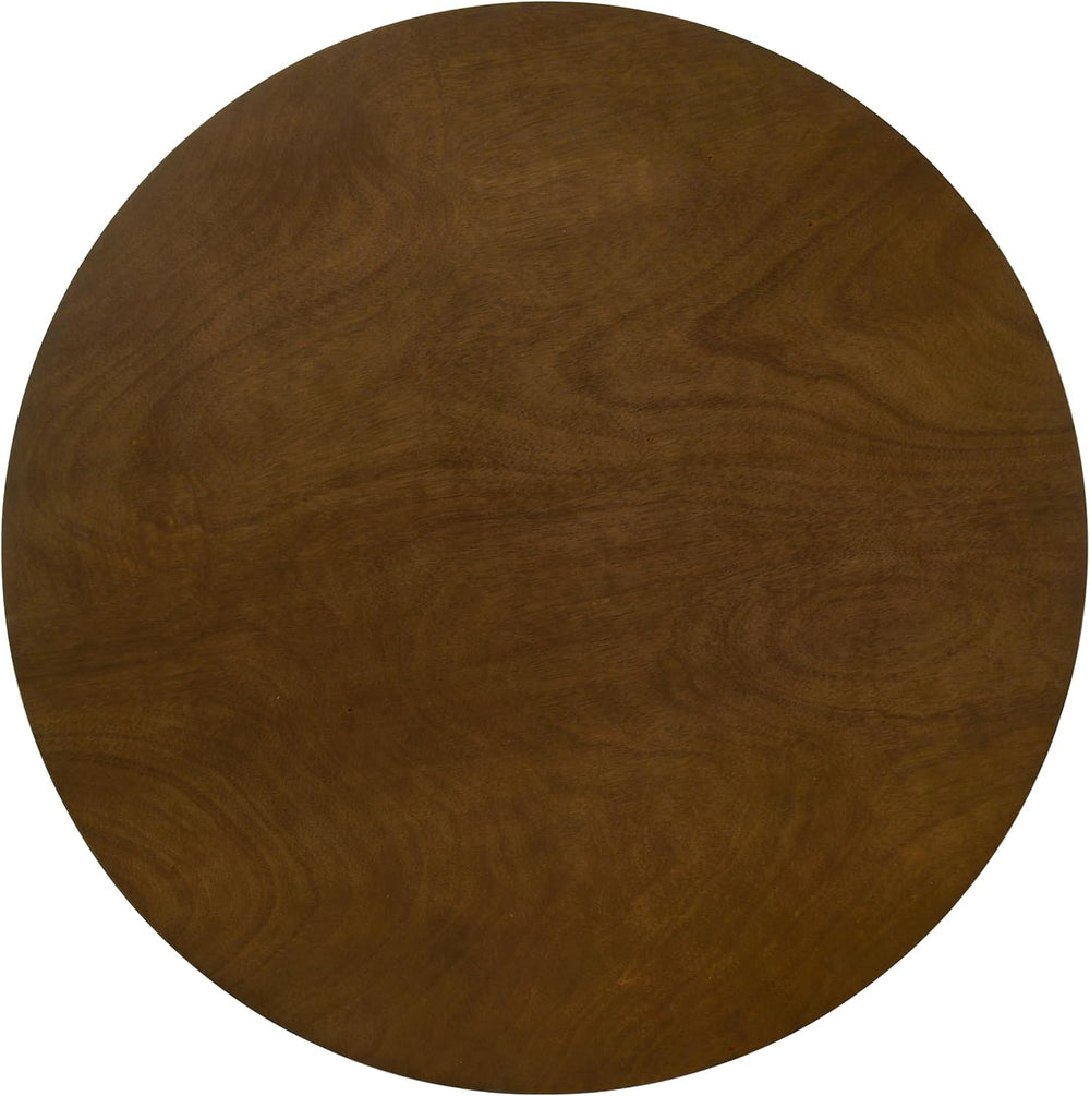 Roundhill Furniture Arnott Round Dining Table, Walnut Finish