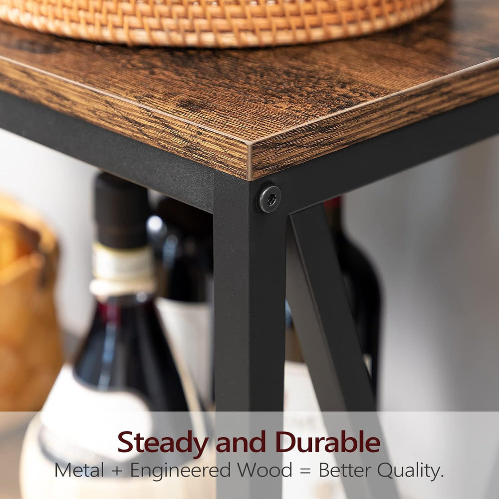 MAHANCRIS 55" Sofa Table, Industrial Console Table, 3-Tier Narrow Sofa T...