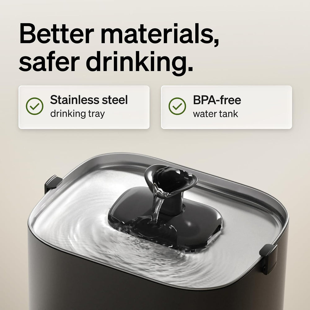 PETLIBRO Upgrade Cat Water Fountain Stainless Steel Tray, Dockstream 2 Cat Fo...