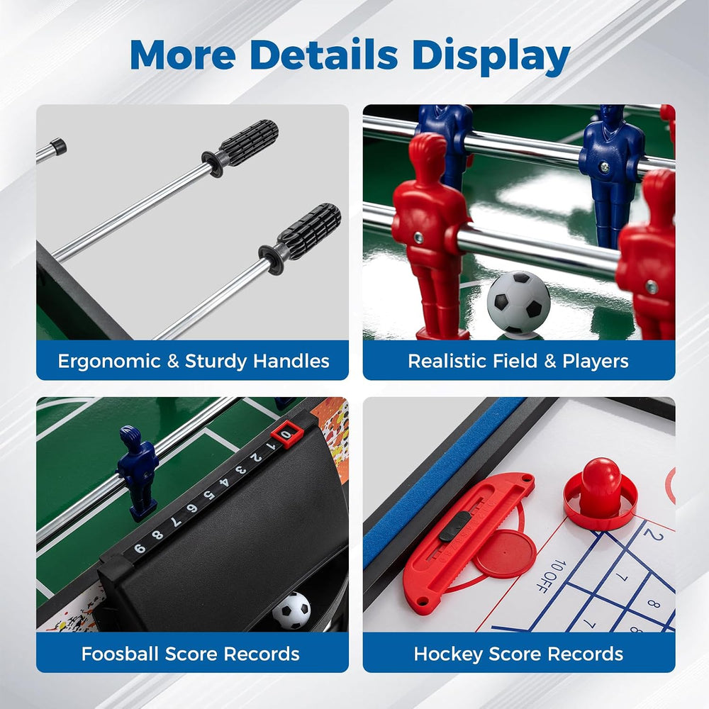 Goplus 14-in-1 Multi Game Table, Combo Game Table w/Foosball, Air Hockey, Poo...