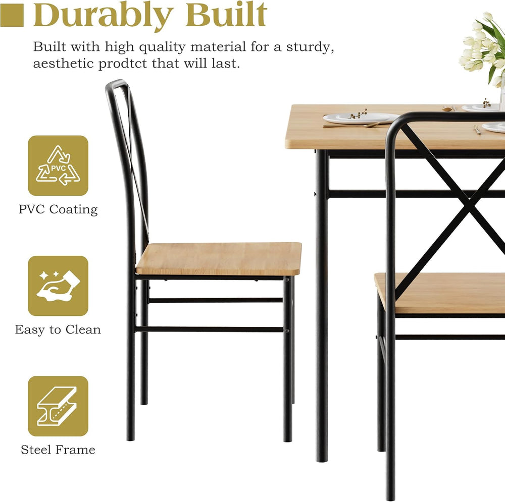 VECELO 5-Piece Kitchen Dining Table Set for 4