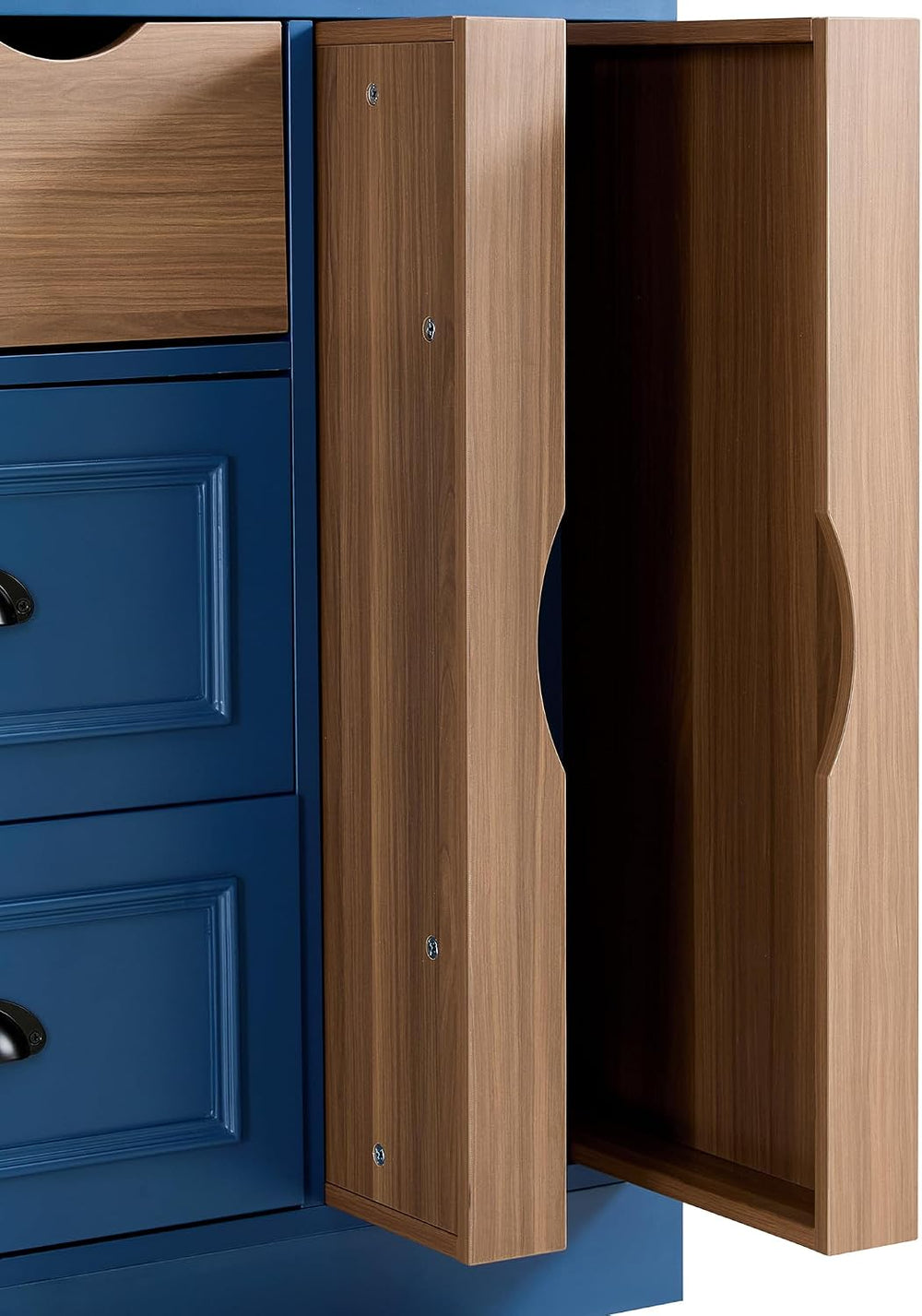 Virubi Farmhouse 71" Kitchen Pantry Cabinet with Power Outlet & USB ...