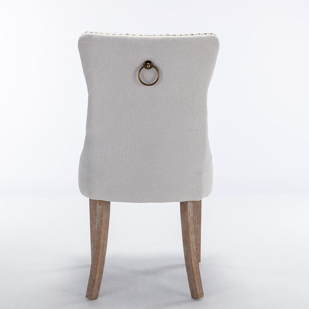 Ball & Cast Contemporary Upholstered Dining Chairs Set of 2, Button Tufte...